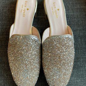 Kate Spade Gowan Glitter Mules Size 7.5